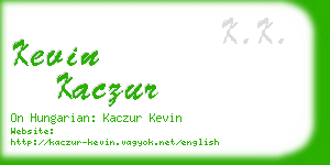 kevin kaczur business card